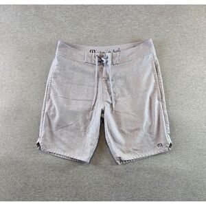 Travis Mathew Buff Buddy Boardshorts Mens 30 Heather Gray Sleet Beach Surf